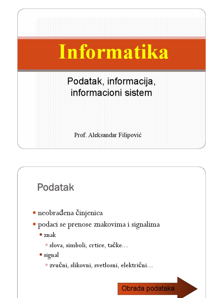 Podatak Informacija | PDF