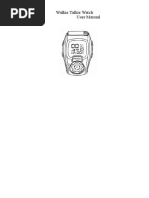 Walkie Talkie Watch User Manual