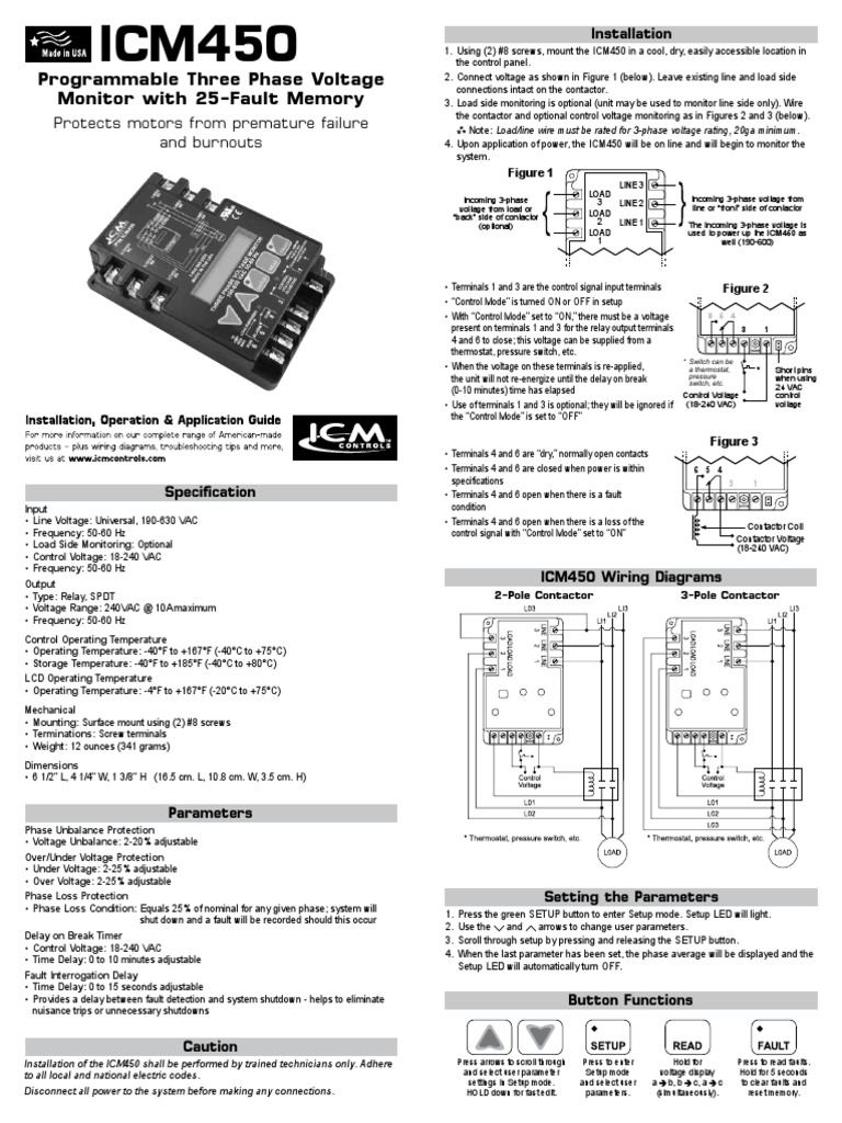 ICM 450 Installation Voltage