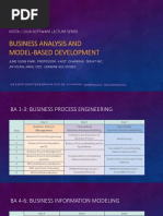 Business Analysis and Model-Based Development