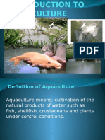 Introduction to Aquaculture Fundamentals