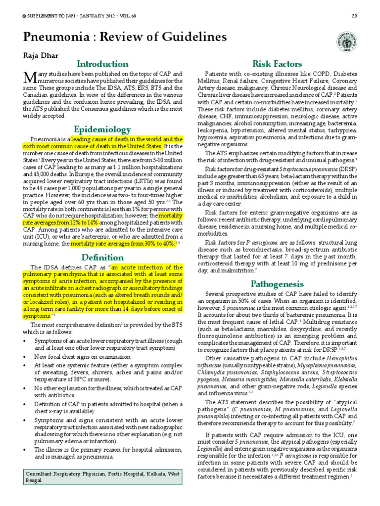 08 Pneumonia Review of | PDF | Pneumonia | Antimicrobial Resistance