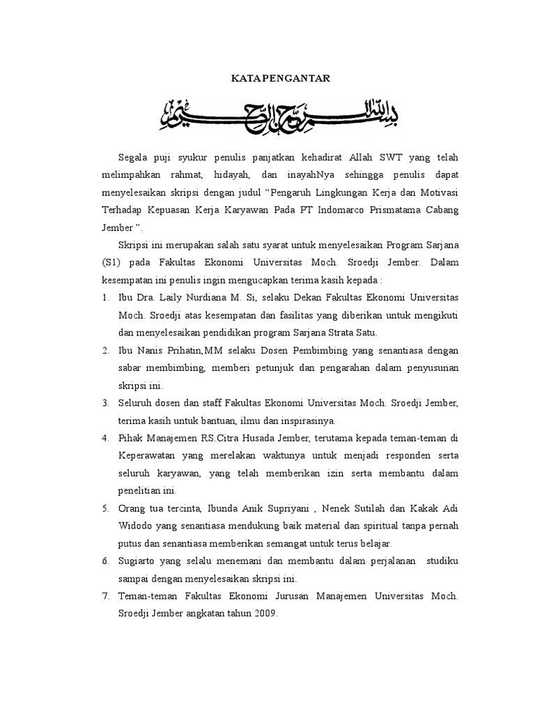 Halaman Ucapan Terima Kasih Kata Pengantar Pdf