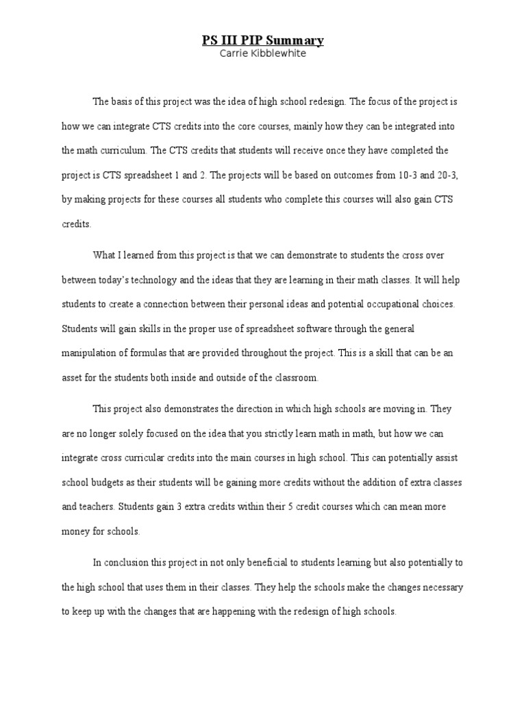 Integrating CTS Credits in Math Curriculum | PDF