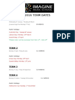 2016 Term Dates