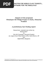 Download Impacts Of The Proposed Himalayan Ski Village Project In Kullu Himachal Pradesh by Equitable Tourism Options EQUATIONS SN29848540 doc pdf