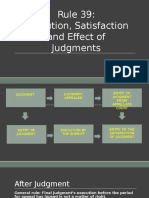 Rule 39: Execution, Satisfaction and Effect of Judgments