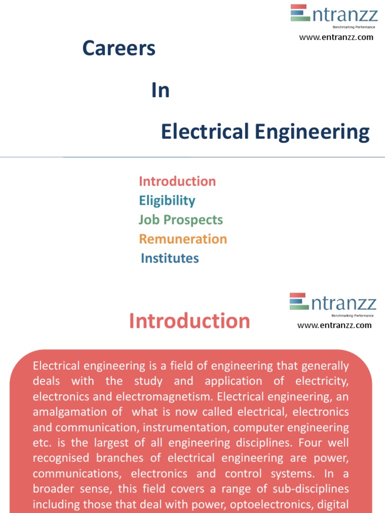 Careers in Electrical Engineering Guide | PDF