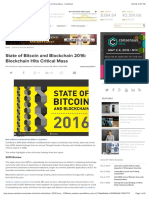 State of Bitcoin and Blockchain Bitcoin2016: Blockchain Hits Critical Mass - CoinDesk