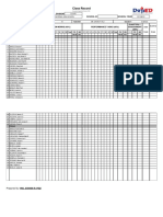 Class Record Template