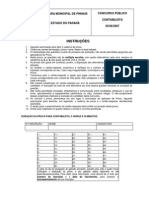 Contabilidade - Prova Resolvida - Concurso Publico Contabilista