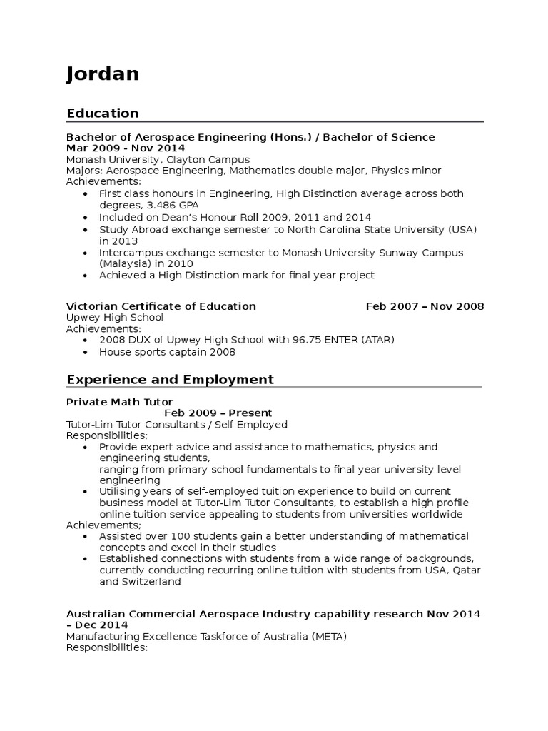 JH resume Tutor Engineering