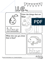 Blue Colour Worksheet Us