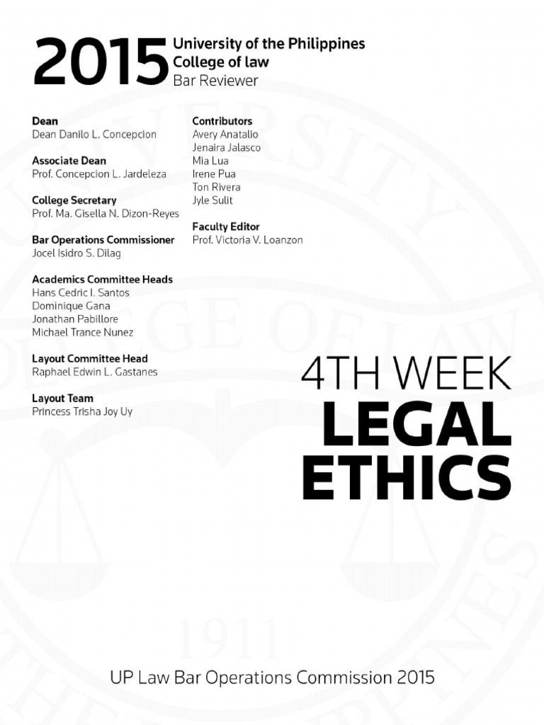 2015 Legal Ethics Law Reviewer Practice Of Law Lawyer