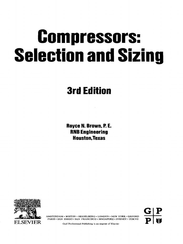 Compressors Selection and Sizing 3rd Edition Download Free PDF