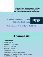 Adenomiosis + Mioma Uteri Subserosum + Kista Endometriosis