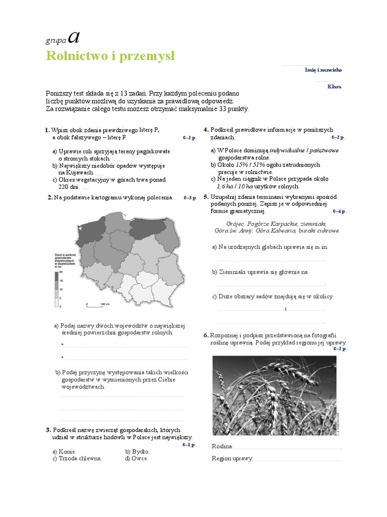 Geografia Ludność I Urbanizacja Test Ludność I Urbanizacja W Polsce Sprawdzian - Margaret Wiegel