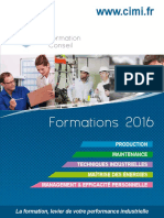 Catalogue Des Formations - 2016