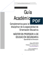 GUIA ACADEMICA - Complementos Formacion Disciplinar