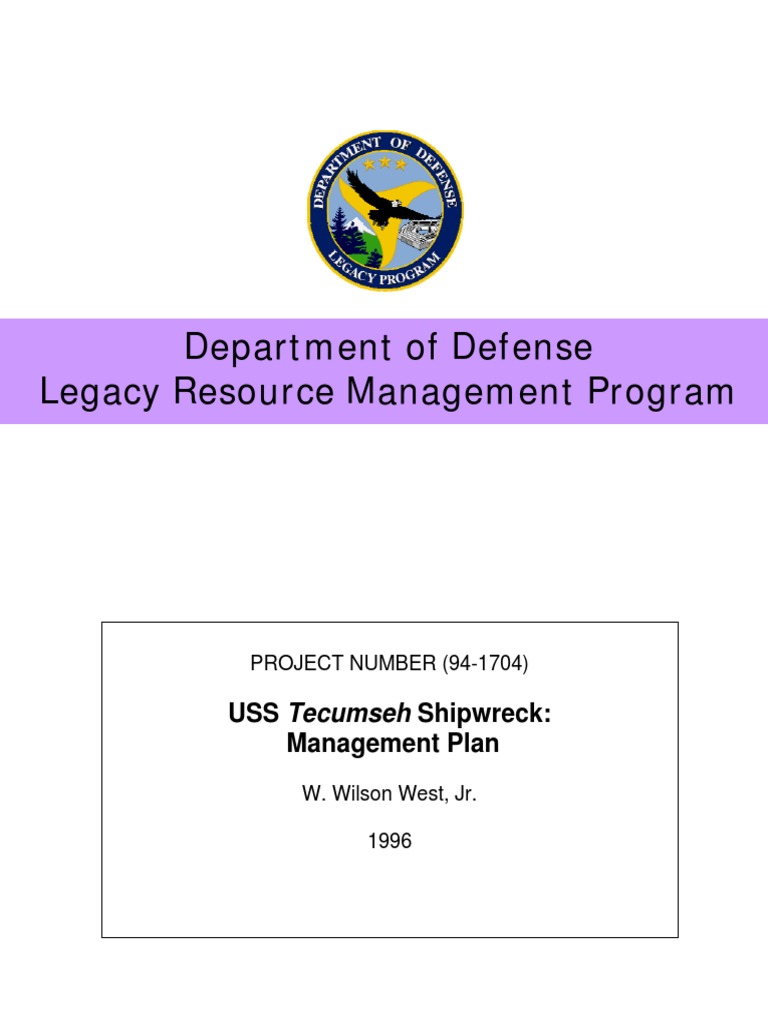 USS Tecumseh Shipwreck Management Plan Preserving an Iconic Civil War Ironclad PDF River