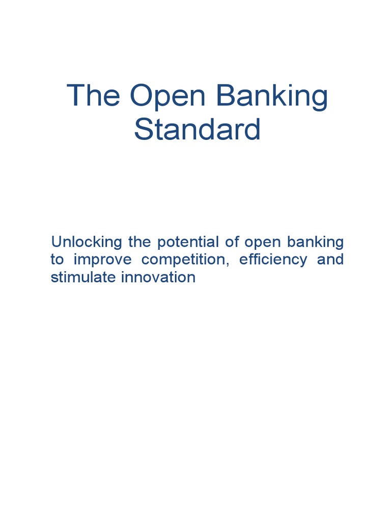 The Open Banking Standard | PDF | Transaction Account | Application ...