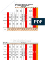 Ae4525 Control System Laboratory - Spring 2016 Section A (Tuesday) Group Schedule Section A