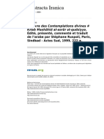 Abstractairanica 36836 Volume 22 Le Livre Des Contemplations Divines Kitab Mashahid Al Asrar Al Qudsiyya Edite Presente Commente Et Traduit de l Arabe Par Stephane Ruspoli Paris Sindbad Actes Sud 1999 222 p