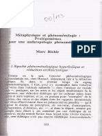 00-153 Métaphysique et phénoménologie - Prolégomènes pour une anthropologie phénoménologique