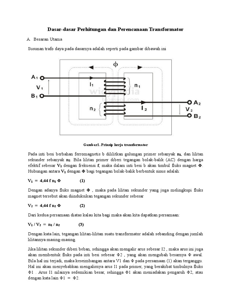 Perhitungan dan Desain Transformator | PDF
