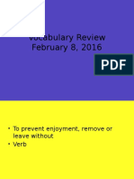 Vocabulary Review 2-8-16