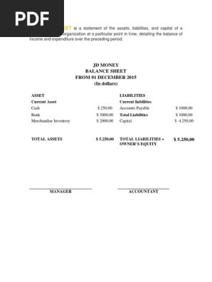 Balance Sheet