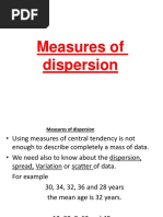 Measures of Dispersion