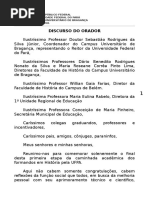 Solenidade de Formatura 05022016 Discurso Orador