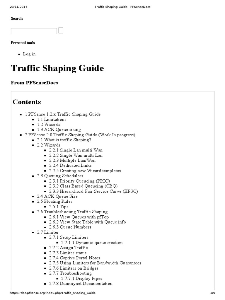 PFSense Traffic Shaping Overview | PDF | Firewall (Computing ...