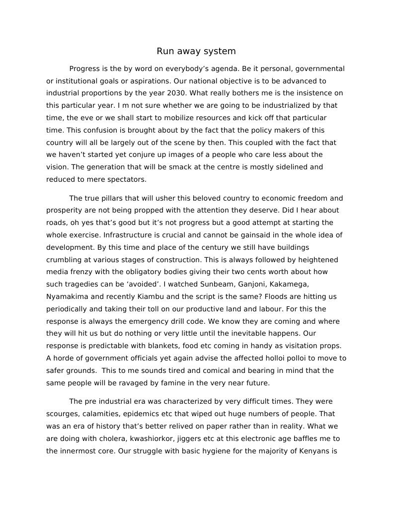 Run Away System | PDF