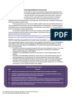 Uspstf Cervical CA Screening Guidelines