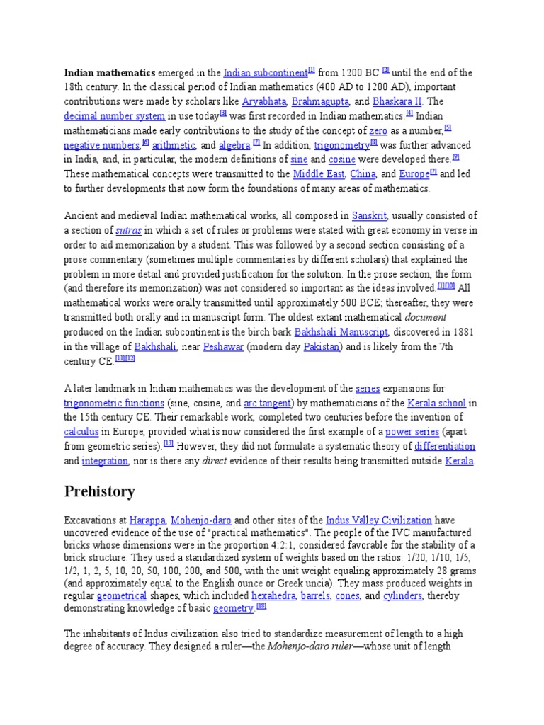 Indian Mathematicians' Historical Contributions | PDF | Teaching ...