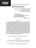 Contribuicoes Da Filologia Para o Ensino de Línguas