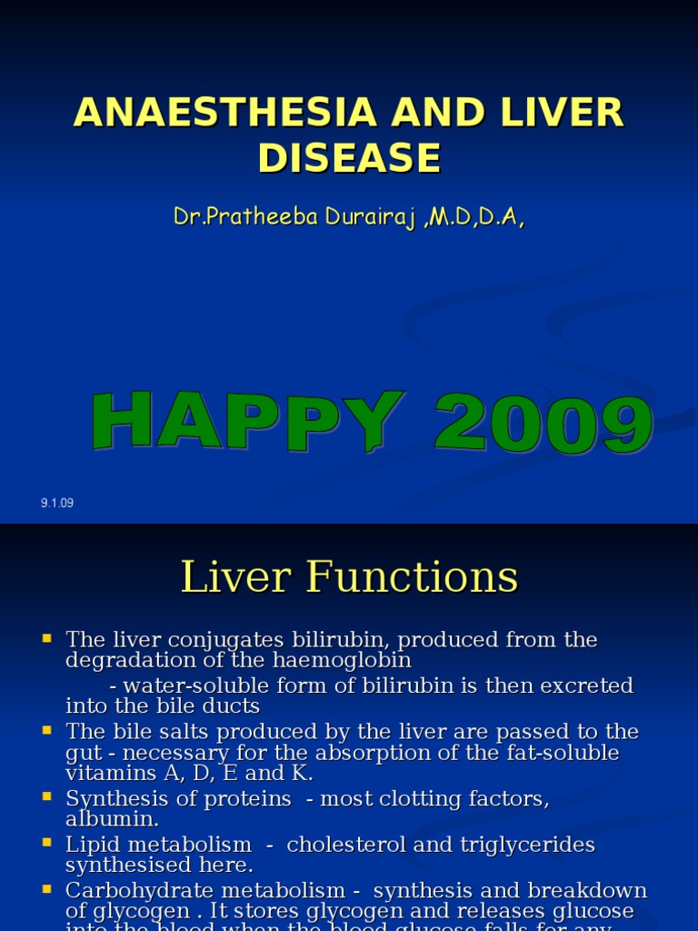 Anesthesia and Liver Diseases Medicine Clinical Medicine