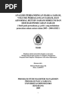 Download ANALISIS PERBANDINGAN HARGA SAHAM VOLUME PERDAGANGAN SAHAM DAN ABNORMAL RETURN SAHAM SEBELUM DAN SESUDAH PEMECAHAN SAHAM by NParadesia SN298669105 doc pdf