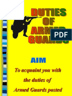 Duties of Armed Guard in Bank