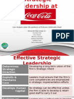 Strategic Leadership at Coca Cola 