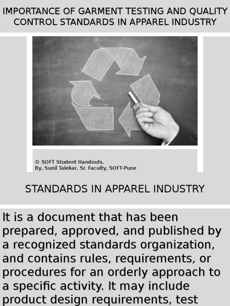 Garment Testing Standards Standardization Textiles