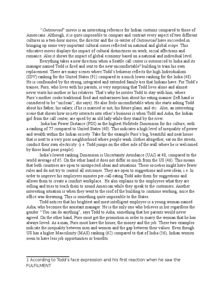 Outsourced movie ppt image