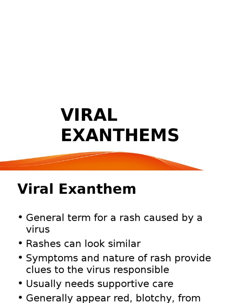 Viral Exanthem Main Measles Herpes Simplex
