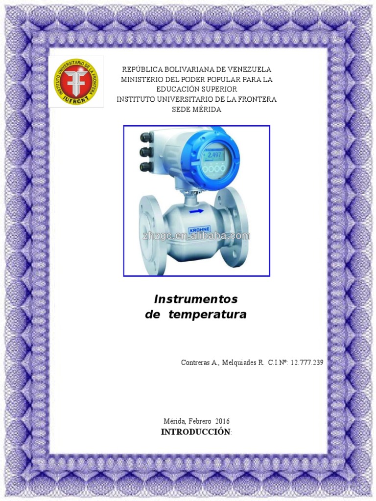 Instrumentos para Medir Temperatura | PDF | Par termoeléctrico | Fahrenheit