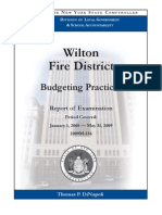 N.Y. Comptroller Report On Wilton Fire District Budget Practices