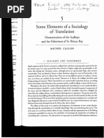 CALLON, M. Some Elements of A Sociology of Translation.. Domestication of Scallops And... 1999