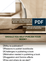 Sharing Experiences Publishing A Book