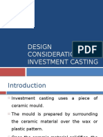 Design Consideration For Investment Casting